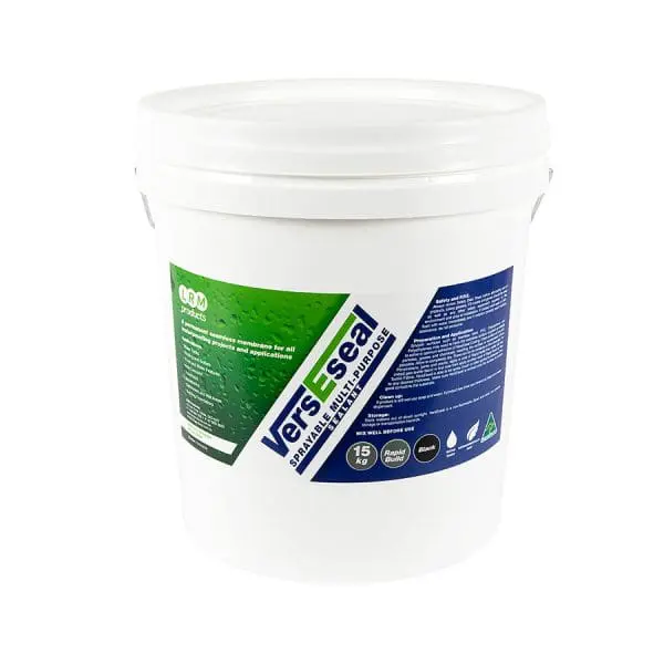 15kg VersEseal Rapid Build – flexible liquid waterproofing membrane for roofs, decks, gutters, tanks, and ponds.