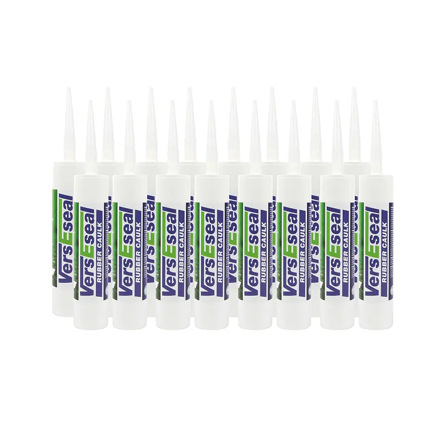 Pack of 16 VersEseal Rubber Caulk tubes – flexible waterproof sealant for joints and cracks.