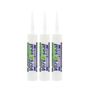 Pack of 3 VersEseal Rubber Caulk tubes – flexible waterproof sealant for joints and cracks.