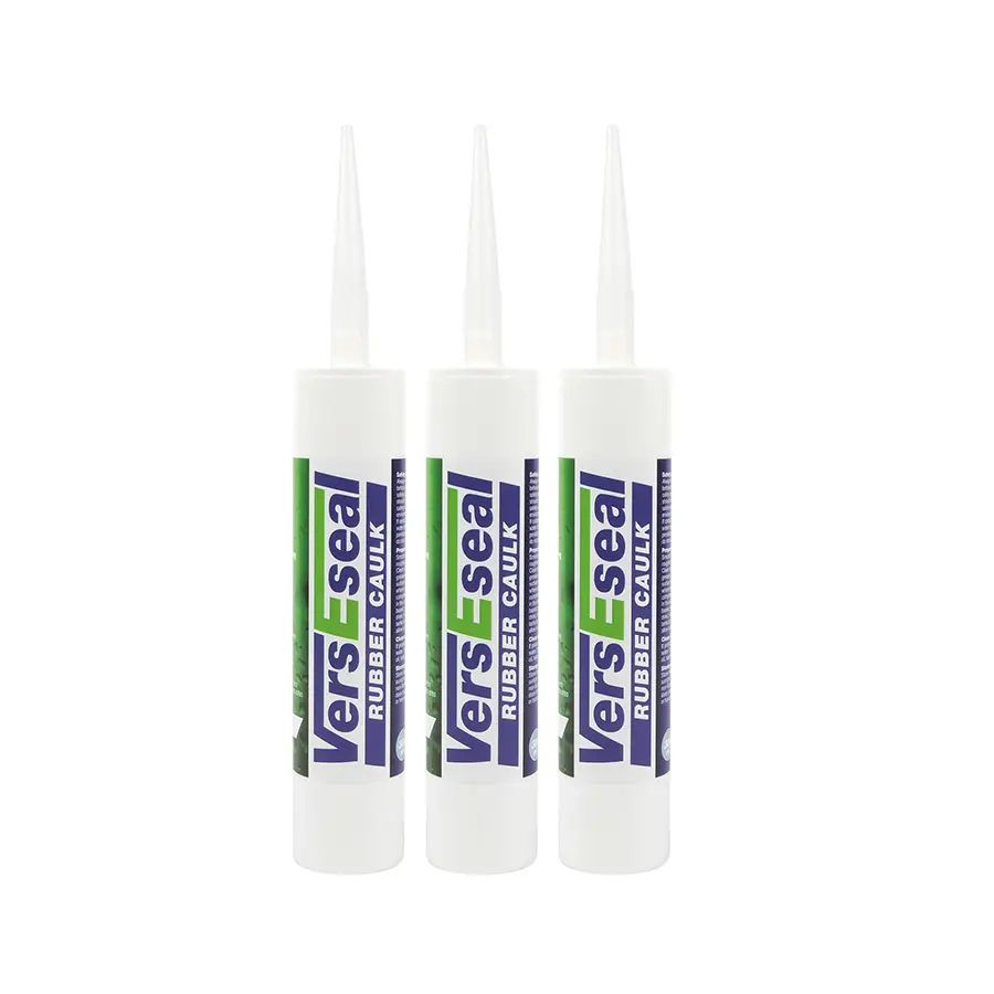 Pack of 3 VersEseal Rubber Caulk tubes – flexible waterproof sealant for joints and cracks.